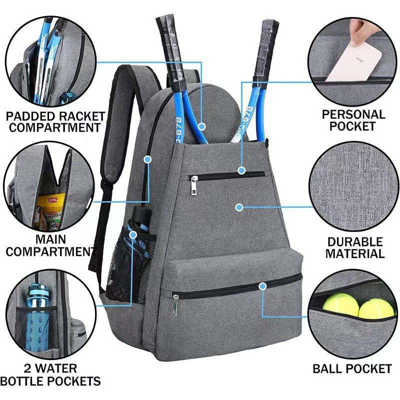 Pickleball Racket Backpack Handbag Crossbody Badminton Tennis Racket Bag Shoulder Bag Waterproof Sporting Backpack