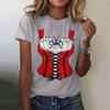 Women's Casual Pullover T Shirt Short Sleeve Round Neck Top Oktoberfest Print Tee Shirt for Festival and Everyday Wear