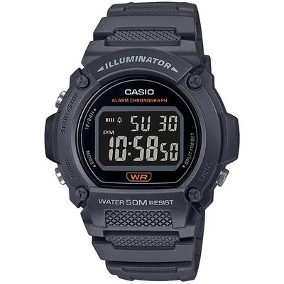 Standart Dijital Erkek Saati W-219H-8BV, Koyu Gri, Popüler Ucuz Casio, Uluslararası Model [İthal]