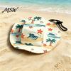 Cute Cat Head Accessory Beach Hat, Summer Cap with Ear Holes, Adjustable Pet Sun Hat for Hiking Small Dogs Cats Outdoor Protection Headwear