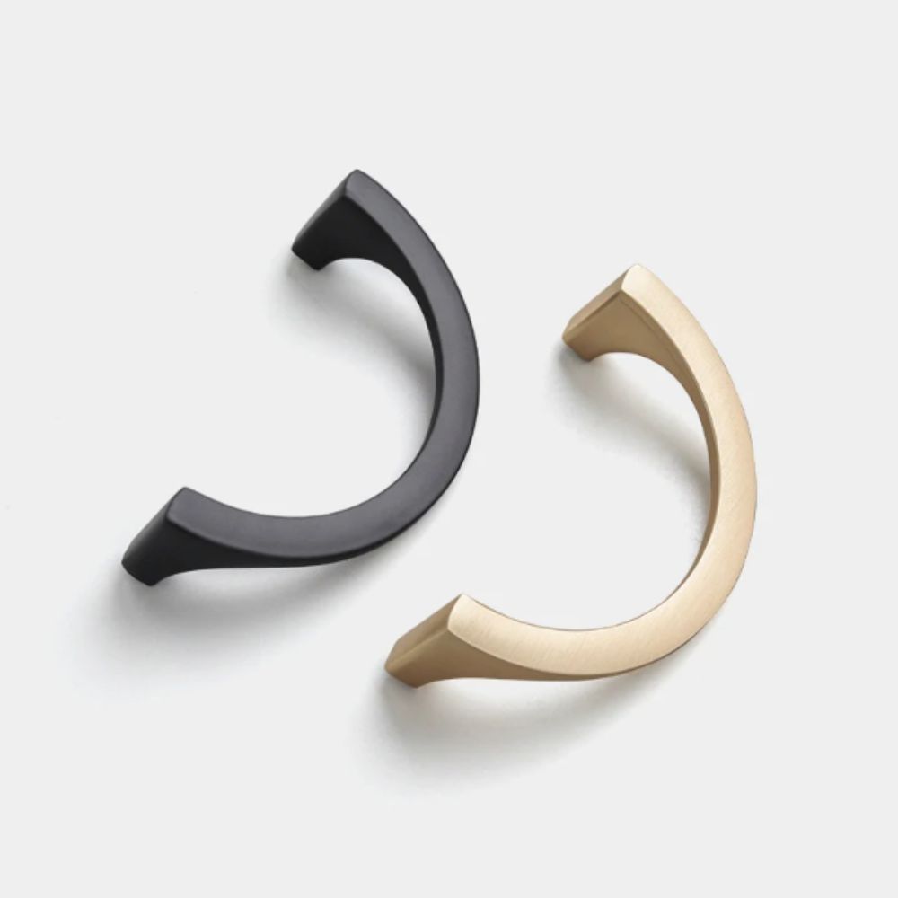 Golden Black Furniture Door Handle Semi-circular Wine Cabinet Handle Shoe Box Handle  Dresser