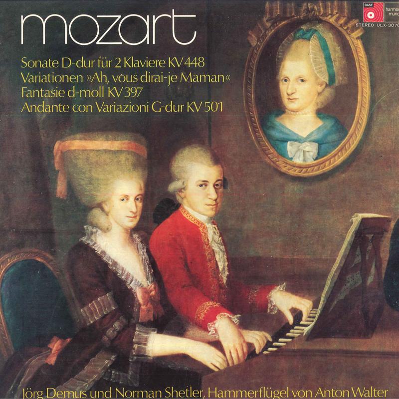

LP Record JORG DEMUS/NORMAN SHETLER - Wolfgang Amadeus MOZART ULX3076H TEICHIKU Japan Classical Used