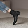 Fashion 2025 Women Boots Retro Chelsea Boots Women Shoes Winter Fashion Women ANKLE Boots Split Leather Female Square Heel Leather