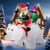 Inflatable Toy Santa Ride Polar Bear Shake Head Christmas Inflatable Model Luminous Christmas Atmosphere Decoration Model
