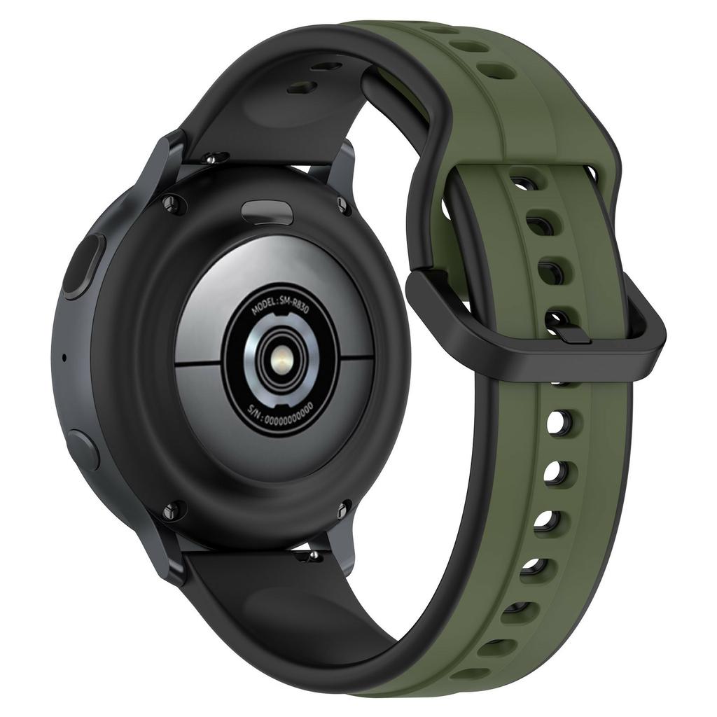 KALEBOL 20mm Silicone Watch Strap for Samsung Galaxy Watch6 Classic 47mm/43mm/Huawei Watch GT 3 Pro 43mm Dual Color Wrist Band