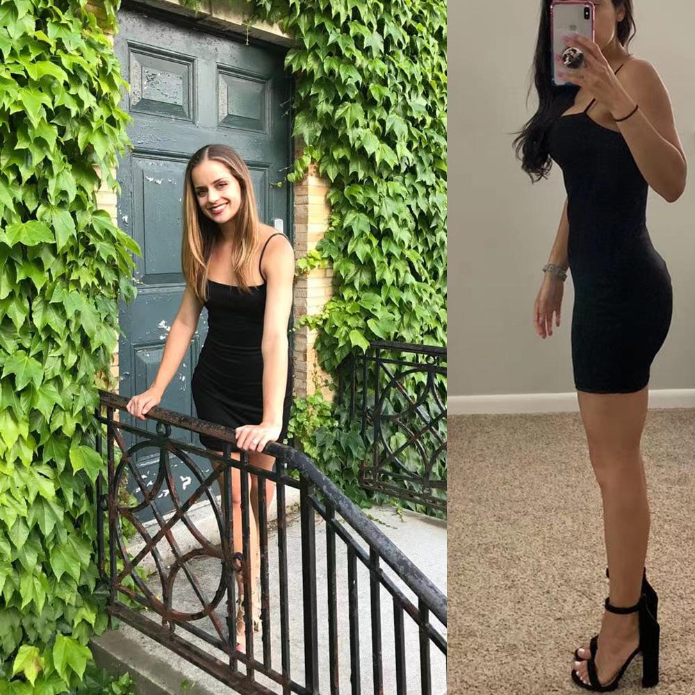 Women's European & American Bodycon Party Dresses - Sexy Strappy Pencil Skirts for Evening Events