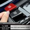 For BMW 5 Series I5 G60 2024-2025 Car Engine Start Stop Button Trim Sticker Real Carbon Fiber One-Touch Start Button Cover
