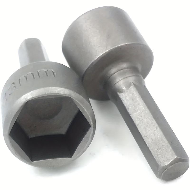 9pcs Wind Batch Sockets, Heat Treatment, 6.35mm Hexagonal Side-by-side, 5-13mm Caliber