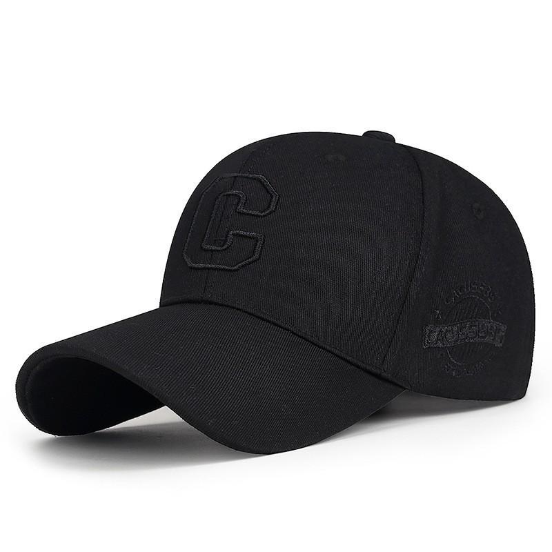 C Embroidery Letter Baseball Hat Adjustable Sun Protection Peaked Gift Caps