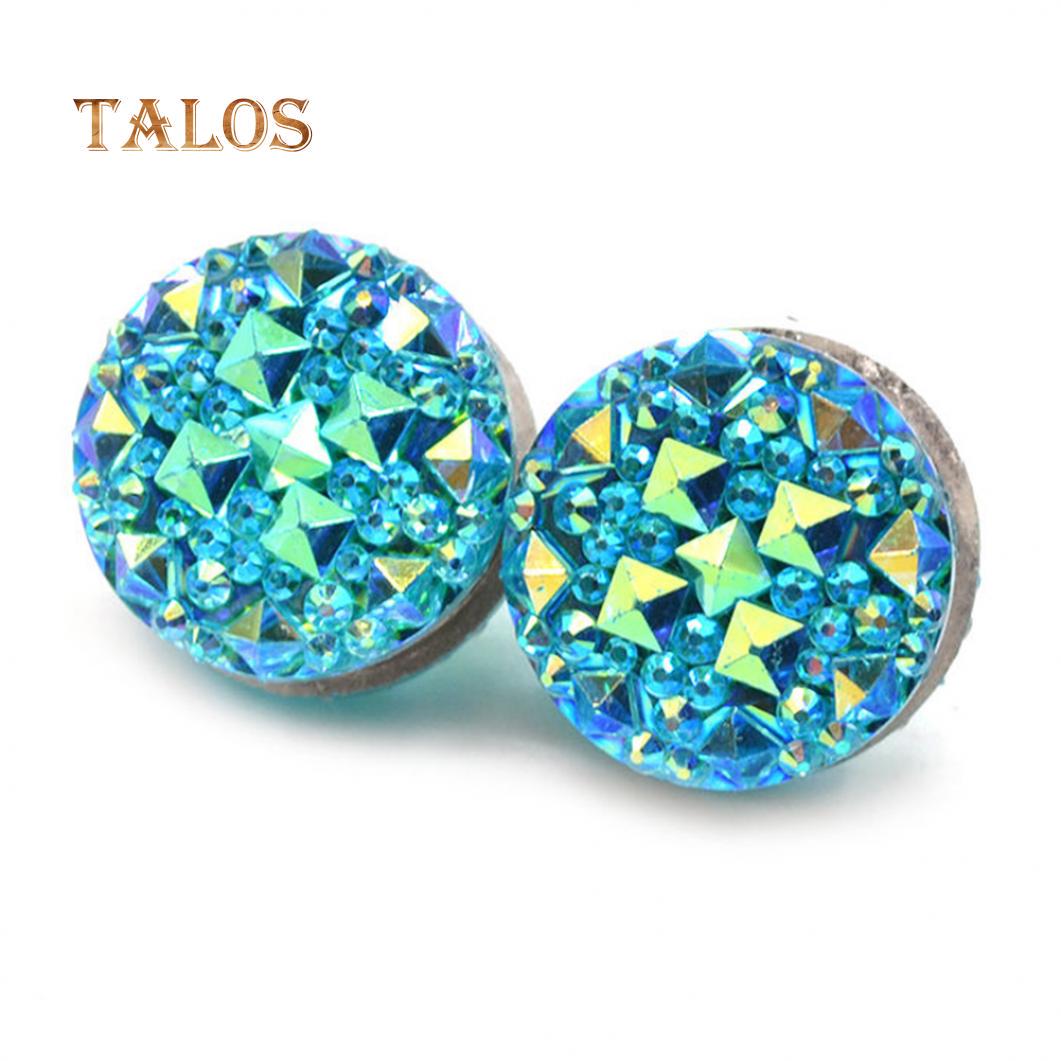 

Женская магнитная брошь украшенная кристаллами одна пара в комплекте синий