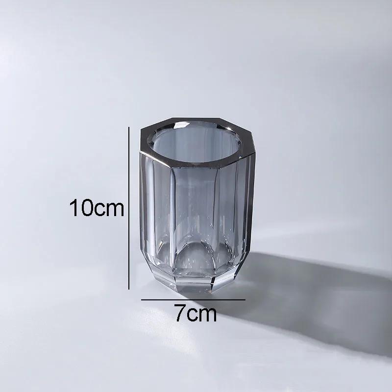 Natural Crystal Bathroom Set Portable Soap Dispenser Shampoo Empty Bottle Amber Color Bath Supplies Mouthwash Cup Storage Tray