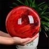 Beautiful Red Stone Quartz Ball,Red High Temperature Smelting Crystal Ball,Mineral Reiki Healing Stone,Magic Divination Degaussi
