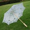 Cotton Embroidery Bridal Umbrella Lace Parasol Umbrella Decorative Umbrella for Wedding Banquet Photography Decoration Props
