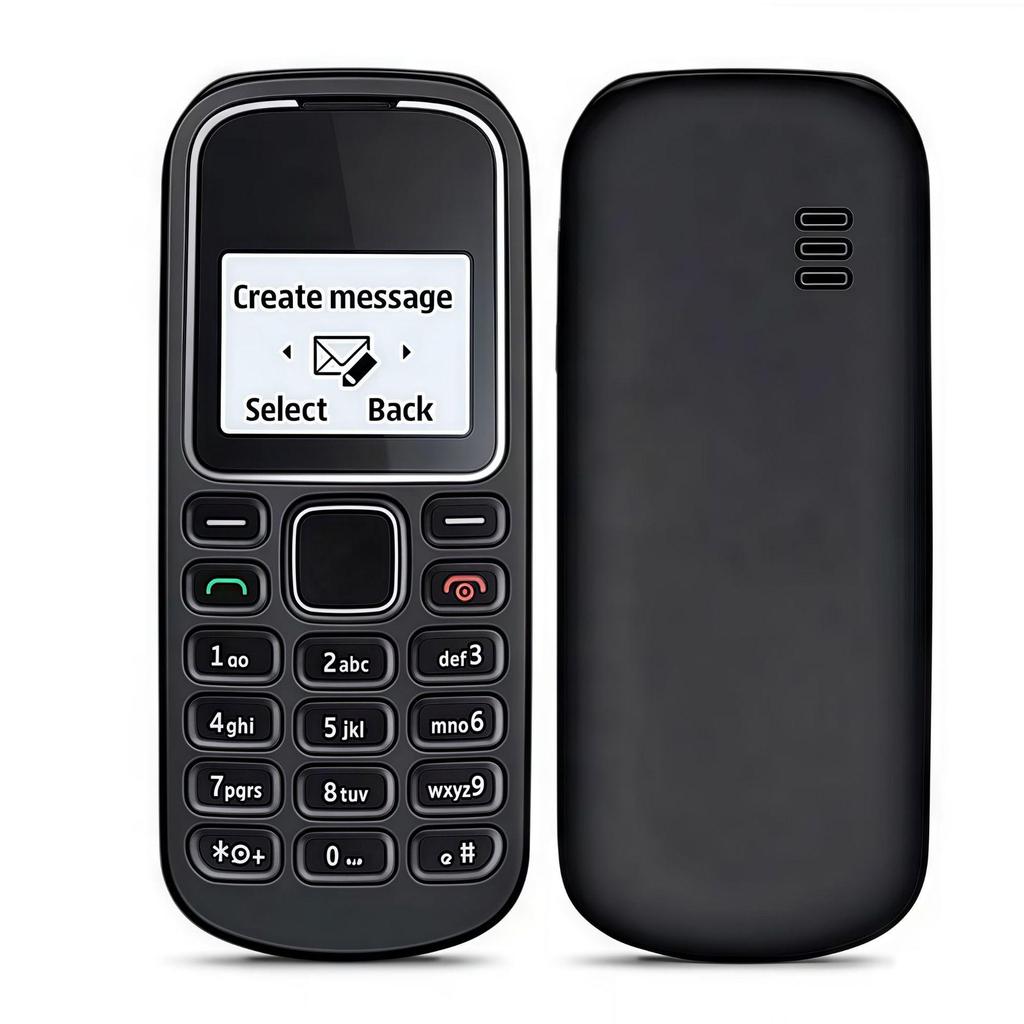 GSM2G Feature Phone for Elderly: Compact Candybar with Buttons, Ideal for Backup and Foreign Travel.