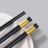Premium Golden Alloy Chopsticks Set - 10 Pairs