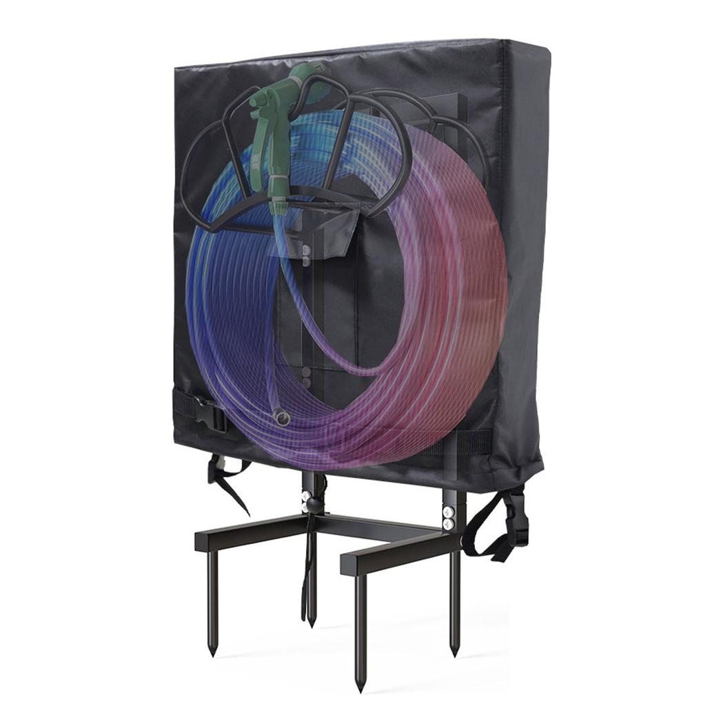 Garden Hose Holder Cover, Weather Proof Water Hose Rack Cover with Tool Storage     Telescopic Cord for Yard Hanger 35.4x10x31.5in