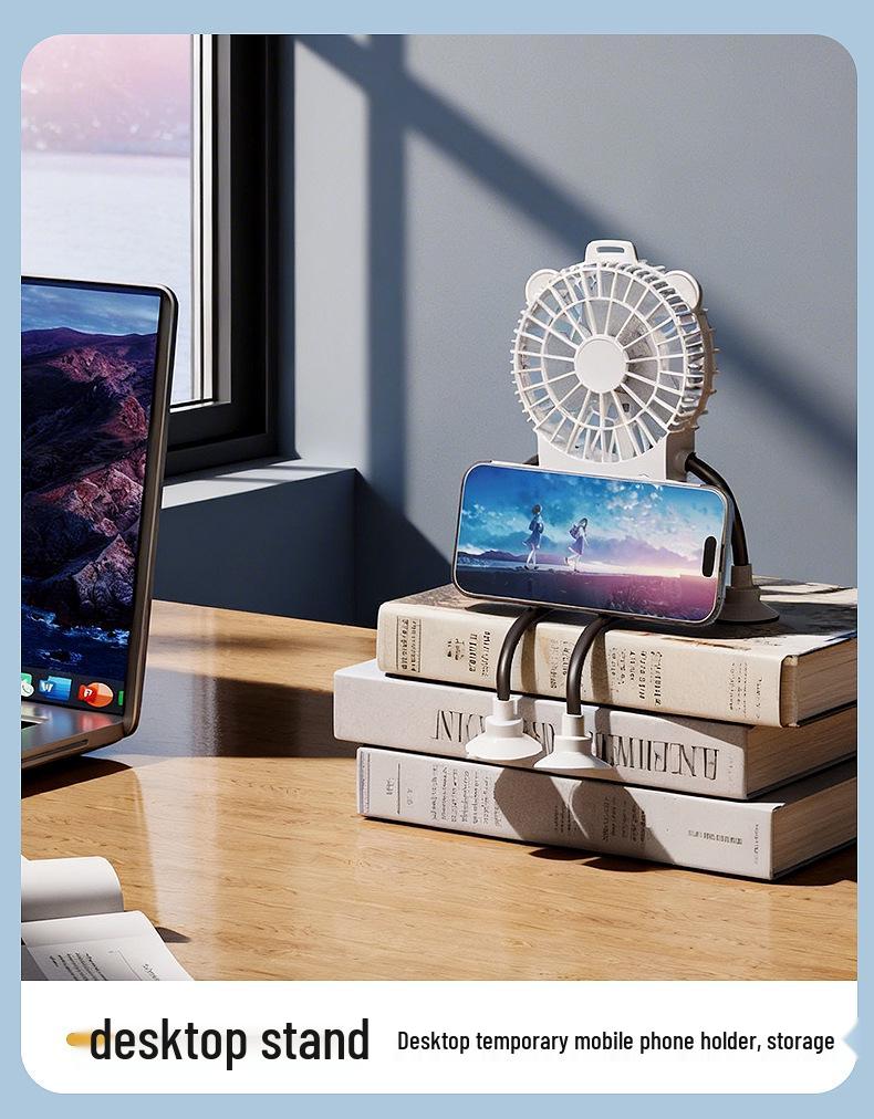 Octopus Suction Cup USB Mini Fan: Quiet, Portable, Universal for Desktop and Kitchen.