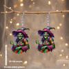 Spooky Witch Ghost Acrylic Halloween Earrings
