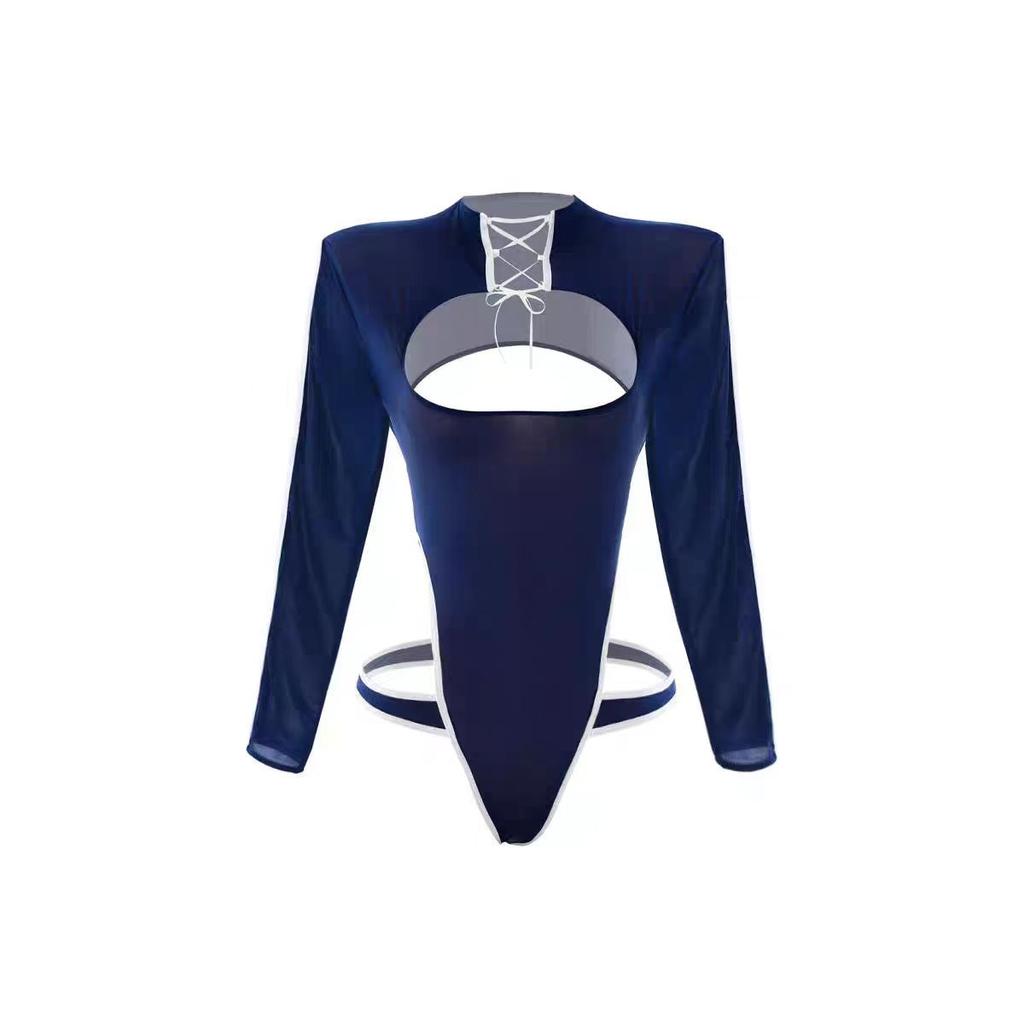 Yijin Japanese Dead Warehouse Water Open Crotch Onesie Tight Sex Underwear Sexy Uniform Campus Large Size Hair