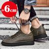New Man Lift Cowhide Sneakers Booster Genuine Leather Elevator Shoes Men Height Increase Insole 6cm Designer  Taller Male