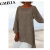 GMXIA Damenmode Lässig Einfarbig Druck Blusen & Hemden