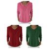 Tops de Punto para Mujer Solapa Grande Manga Larga Color Sólido Suéter Suave Elástico Ropa de Punto Casual Trabajo Fiesta Cita