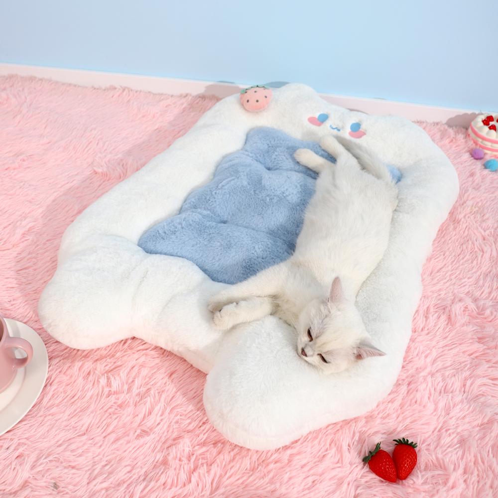 HOOPET Cat Mat Cat Sleeping Cushion Cat Bed Pillow Mattress Pet Floor Mat Kennel Winter Warm Dog Mat Pet Supplies