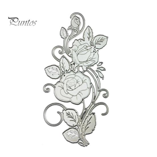 

Цветок Роза Металлические Вырубные Штампы DIY Скрапбукинг Тиснение Бумага Карты Альбом Трафарет серебряный
