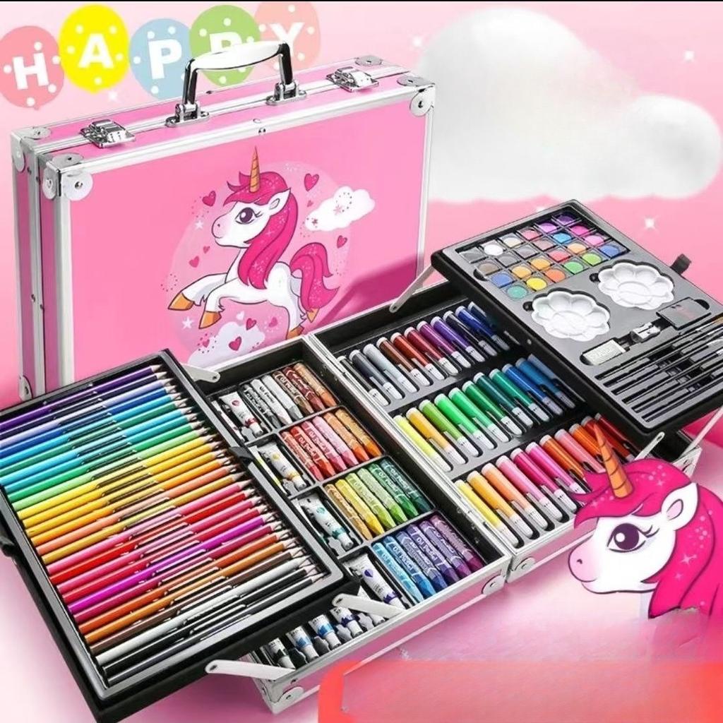 145 Luksusowy Aluminiowy Zestaw Pudełkowy Pędzli Pudełko Prezentowe Zestaw Pisaków Wodnych Dziecięcy Zestaw Prezentowy do Rysowania Artystycznego