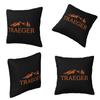Traeger Pellet Grill Smoke BBQ Essential Square Pillowcase Cushion Cover Pillow Case Throw Pillow Cover for Home Bedroom Car