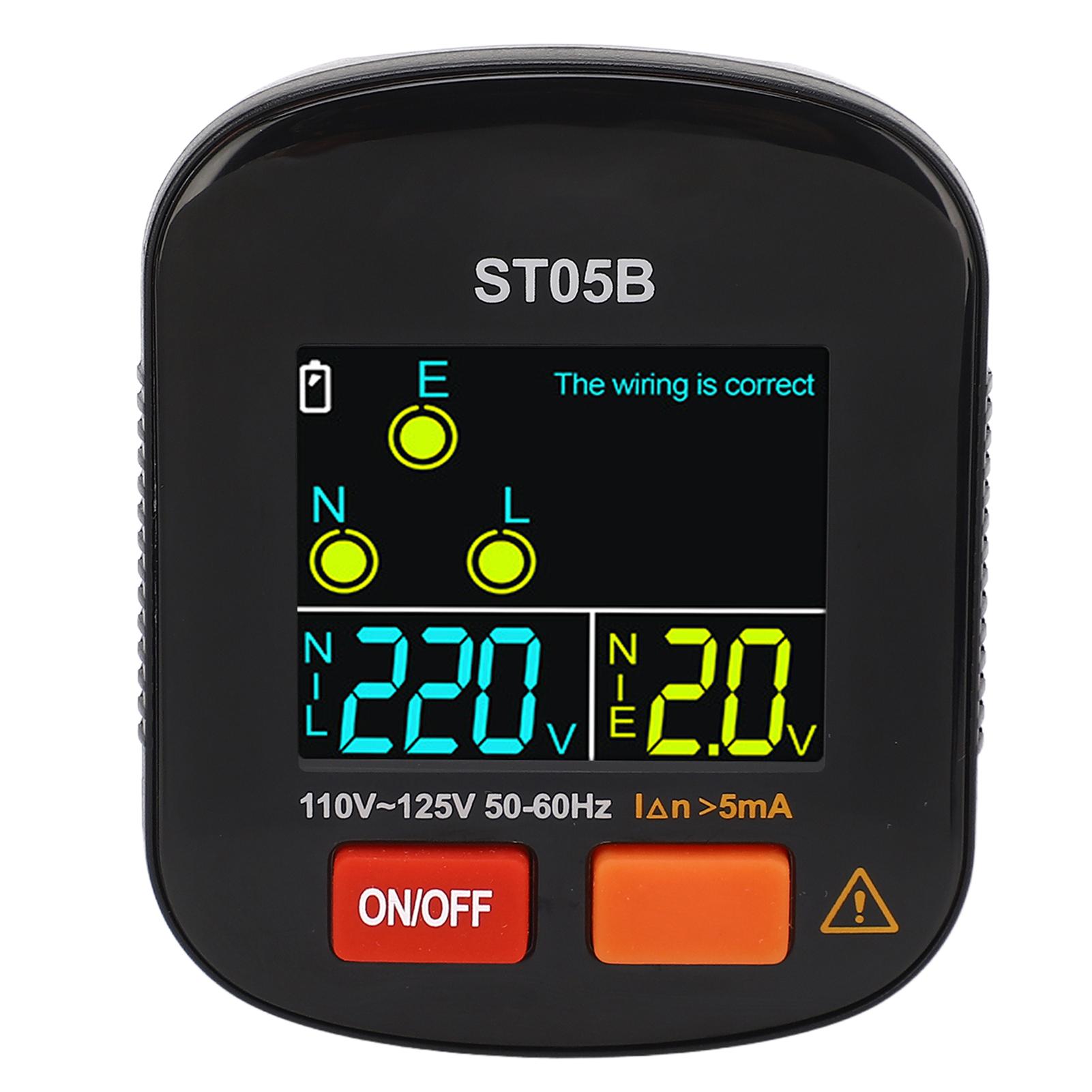 

Outlet Checker Electrical Socket Tester Receptacle Detector with LED Display