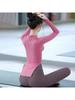 Women's Yoga Top: Waist-Cinched Long Sleeve, Half-High Collar, Autumn/Winter Pilates Fitness Set