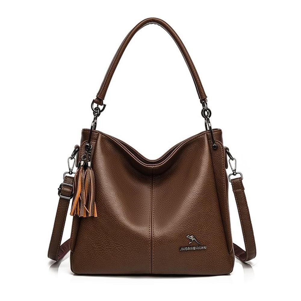 Lightweight Large Capacity Faux Leather Multipurpose Storage Bag for Daily Use