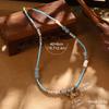 Pearl Flower Butterfly Oil Painting Necklace: Elegant Chinese Summer Jewelry for Women