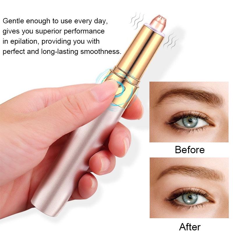 Buy Electric Eyebrow Trimmer Makeup Painless Eye Brow Epilator Mini ...