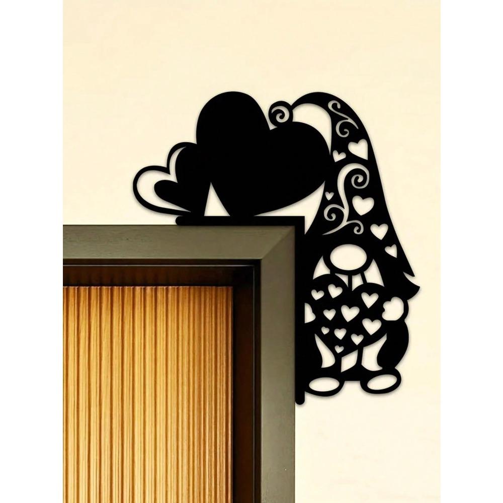 1 шт. Минималистичное черное металлическое сердце для декора стены, Романтический подарок для гостиной, спальни, декора дверной коробки TY4288-02