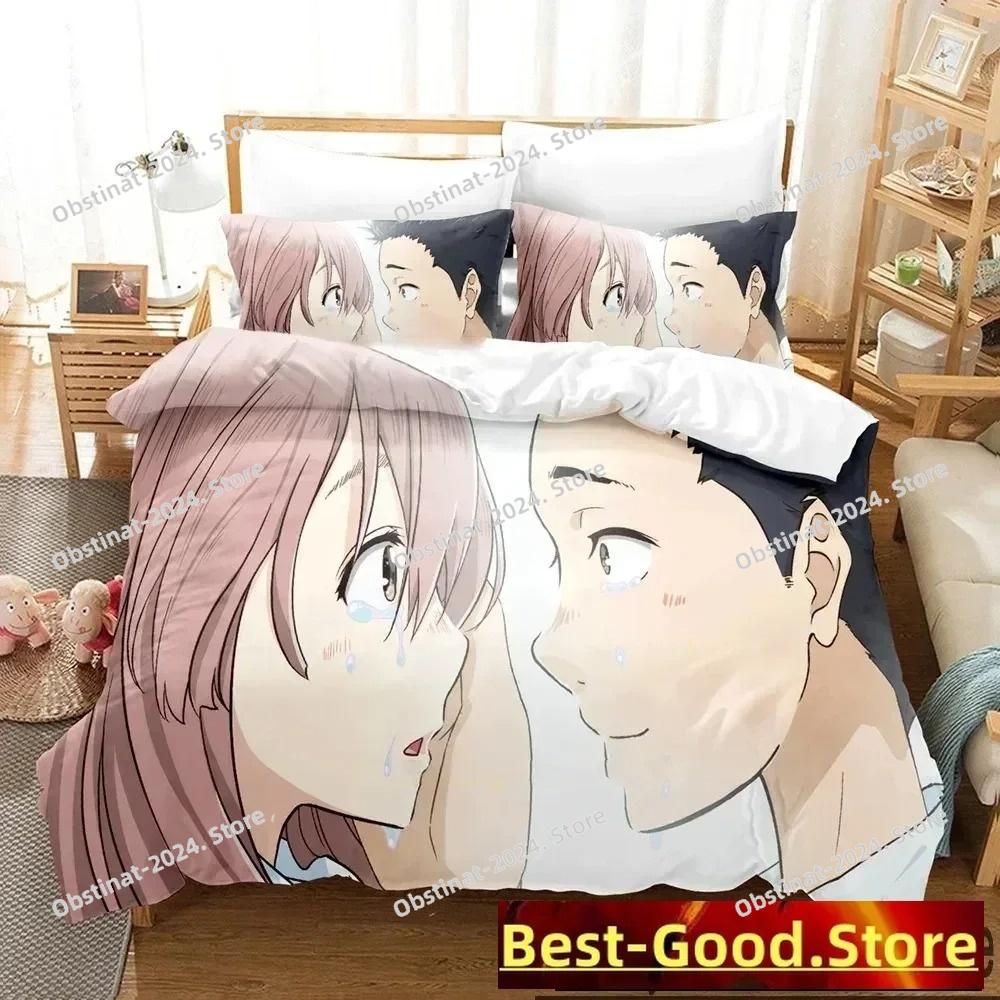 Anime A Silent Voice The Shape of Voice Bedding Set Duvet Cover Bed Set Quilt Cover Pillowcase Comforter king Queen Size