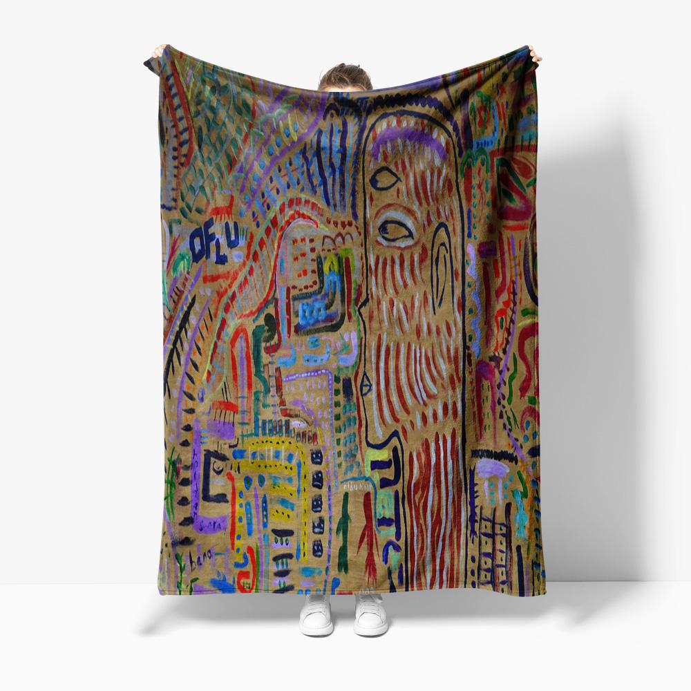 

Colorful Abstract Print Blanket Fuzzy Warm Throw Blanket Soft Acrylic Blanket Decorative Sofa Bed Living Room Bedding 75x100cm (30x40inch)
