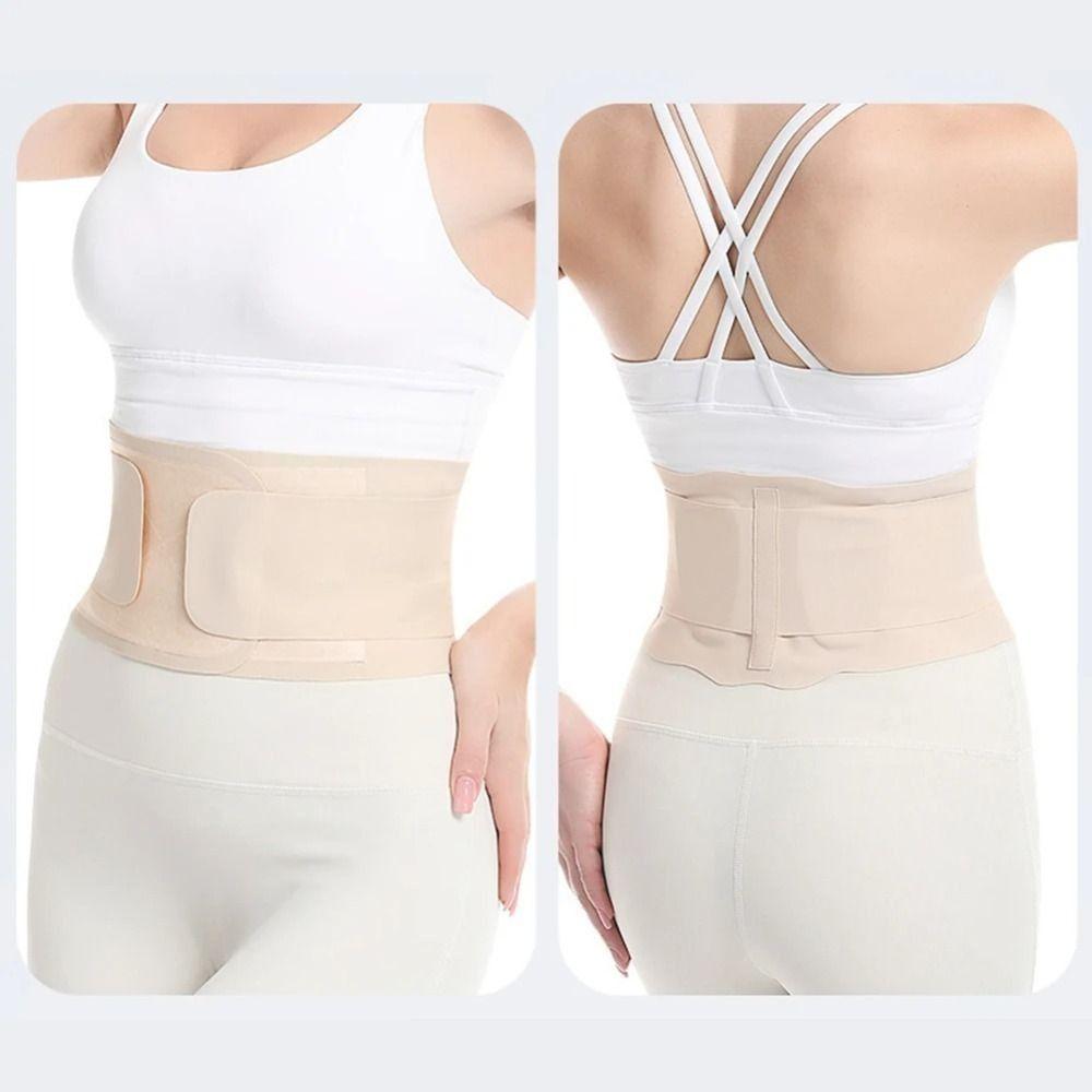 Dual Adjustable Waist Trainer Belt Brace Elastic Webbing Sports Lumbar Support Brace  Summer