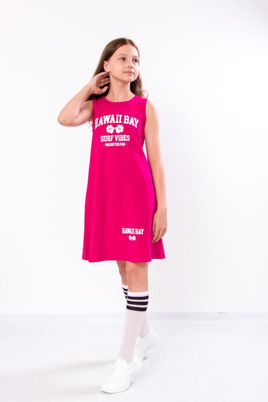 

Підліткова літня сукня – М яка тканина фулікра та стильний принт, Літо, 6205-036-33-2 HC 170