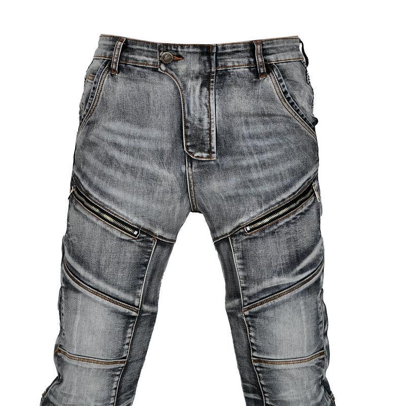 Retro Kevlar Motorrad-Reithosen - Sturzsicher, Reißfest, Gewaschene Stretchhosen