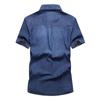 Summer Denim Short Sleeve Shirt Men 'S Retro Shirt Casual Loose Versatile Shirt