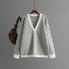 Fashion Wind Knitting Cardigan V Neck Loose-Fitting Long Sleeve Sweater Cardigan Knitted V-neck Sweater