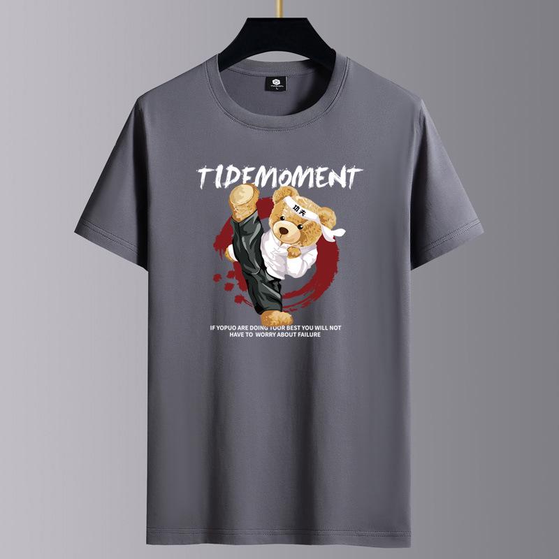 

Мужская хлопковая летняя футболка с коротким рукавом, свободный крой, модный топ XXL