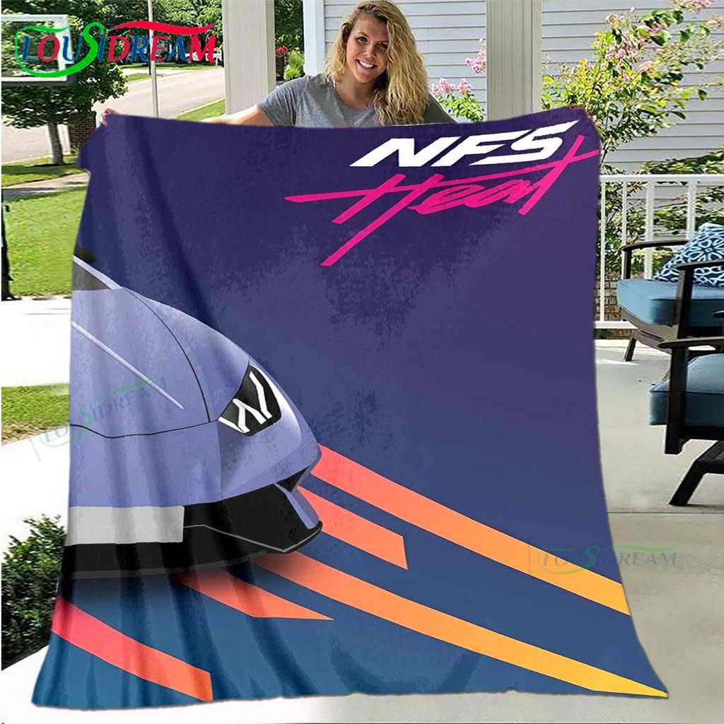 Cartoon N-Need for Speed Print Blanket,Flannel Throw Blanket for Bed Sofa Picnic Office Hiking Leisure Nap N-NFS Birthday Gift
