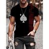 Mens Short Sleeve Crew Neck T-Shirt With Cartoon Digital Print Loose Fit Casual Wear