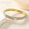 Twisted Floral Enamel Macaron Multi-color Hollow Bracelet