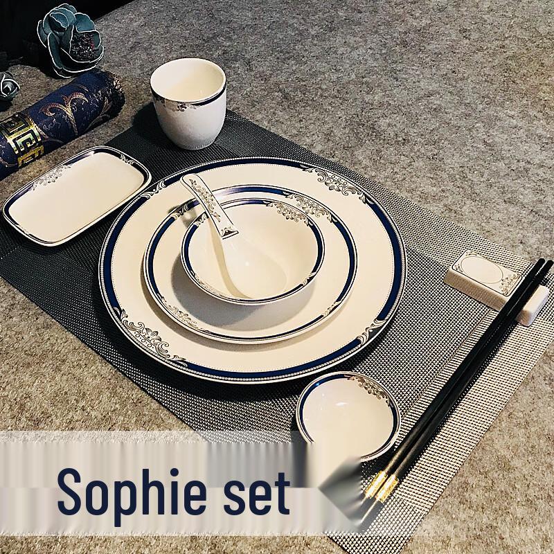 Blue Palace Sophie 8-Piece Ceramic Dinnerware Set