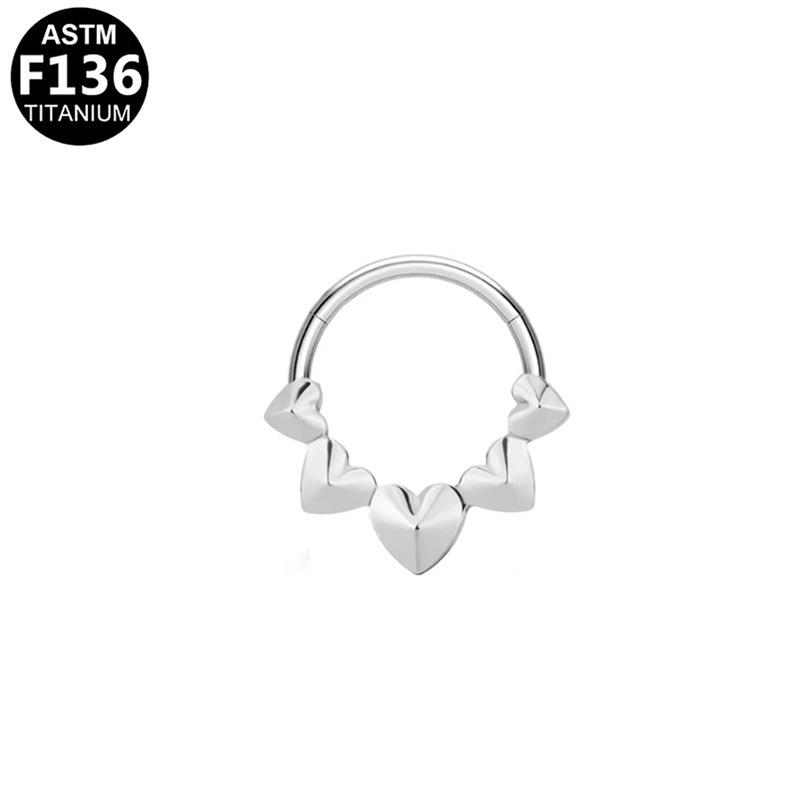 G23 Titan Fischgräten Nasenring & Ohrklemme Ohrring F136