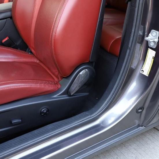 Carbon Fiber Seat Adjust Handle Switch Cover Trim For Dodge Challenger 2010-22